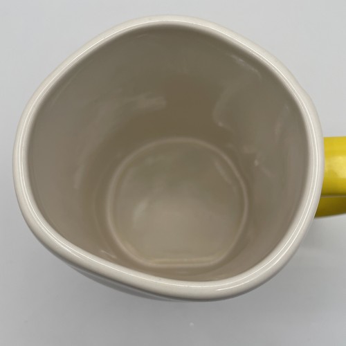 Rae Dunn TEA 16 Oz. Mug Yellow Handle Ceramic - Picture 5 of 7