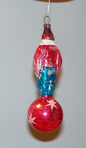 Vintage Blown Glass Clown On Ball Christmas Ornament 1920's-30's RARE! Mercury? - Picture 4 of 4