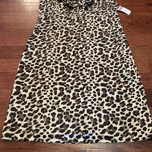 New Gianni Bini Women's Size 8 Animal Print 100% Silk Lined Sleeveless Dress - Picture 2 of 9