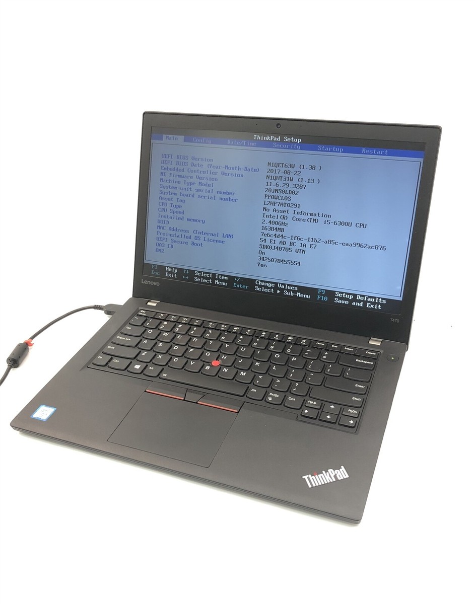Lenovo ThinkPad T470 1366x768 14" Laptop i5-6300U 256GB SSD 16GB 