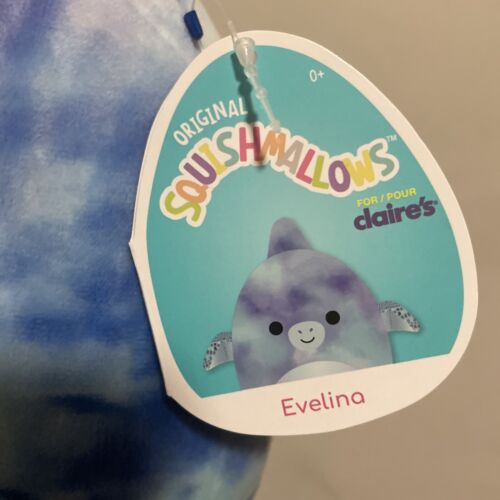 Neu mit Etikett Squishmallow Evelina der blaue Flugsilber 8 Zoll Kellytoy - Bild 2 von 3