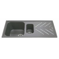 Cda 1.5 Bowl Composite Graphite Kitchen Sink With Steel Drainer Bars Cda 1.5 Bowl Composite Graphite Kitchen Sink With Steel Drainer Bars