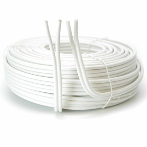 25m White Twin Shotgun Coax Cable F Plugs & Couplers For Sky + HD Q Satellite - Picture 7 of 11