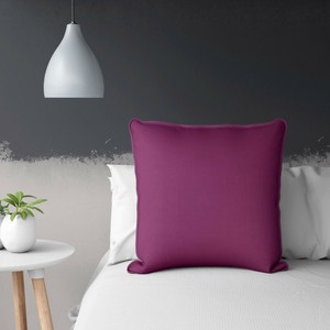 Purple Plum Cushion Cover With Piping Throw Pillow Case 26x26