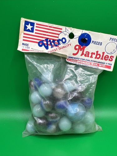 Lot Of 3 Bags Vitro Agate Marble Finest Quality Marbles Bag Made In USA - Picture 6 of 7