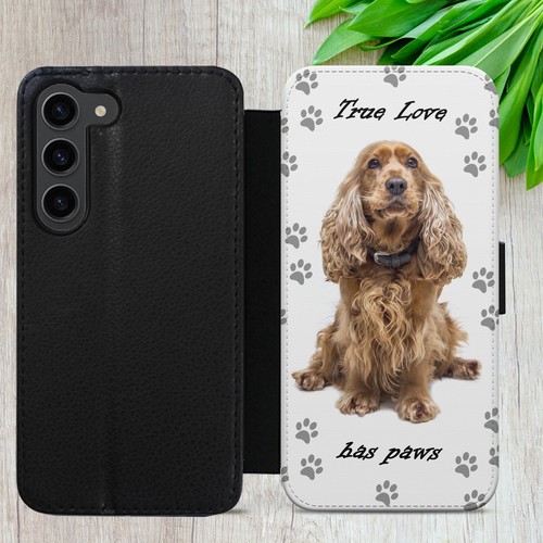 COCKER SPANIEL DOG PAWS FLIP WALLET PHONE CASE COVER FOR IPHONE SAMSUNG GOOGLE - Picture 30 of 36