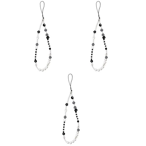 3 Pieces Handy Kette Schlüsselband Aus Telefonperlen Telefonarmband - 第 5/12 張圖片