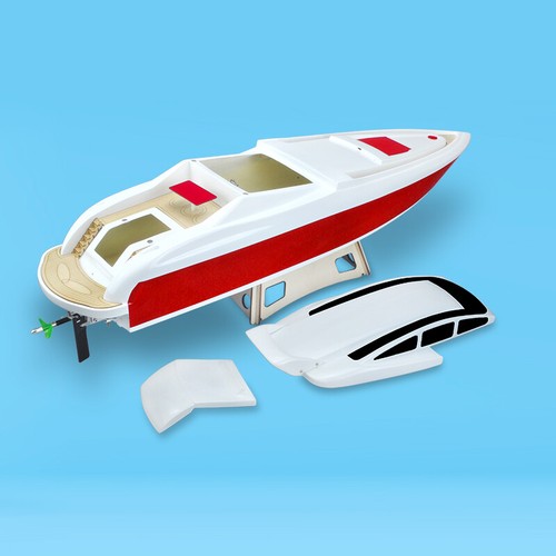 37" Epoxy Fiberglass Princess Scale Cruiser ARR Boat with Hardware Installed - Picture 2 of 7