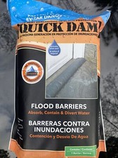 Quick Dam QD65-1 Water-Activated Flood Barrier-5 Feet-1/Pack, 5-ft, Black