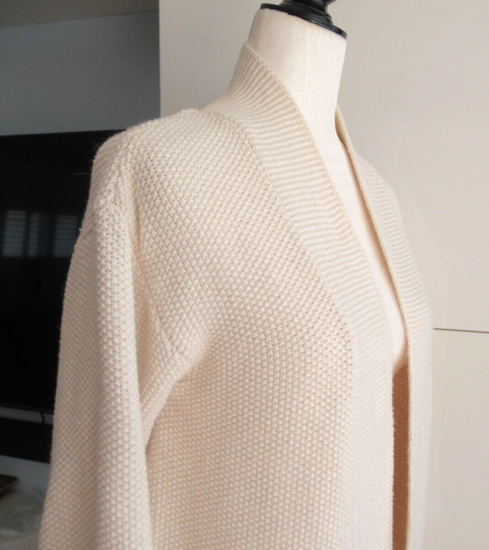 Cárdigan Suéter Lauren Ralph Lauren Frente Abierto, Talla M Manga Larga Crema - Imagen 3 de 14