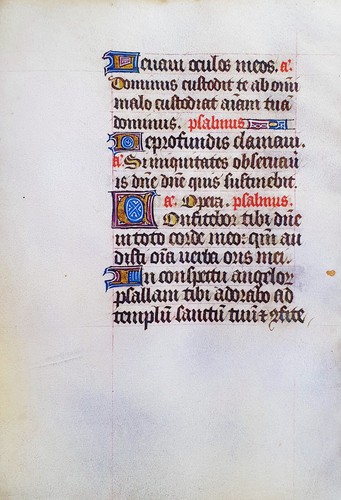 1420 - Original lateinische Handschrift auf Pergament, tolles Blatt aus einem Stundenbuch - Bild 2 von 24