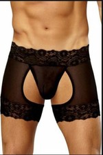 SALE Male Power scandal lace garter belt black open rear 175-178