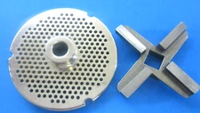 #32 x 1/8" (3 mm) fine grind holes w/ HUB Meat Grinder Plate AND Heavy KNIFE