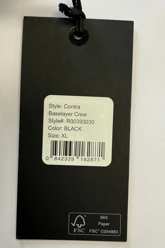 $60 Armada Contra базовый слой верхний новый с Ярлыками размер XL мужской черный 4-сторонний эластичной - Изображение 3 из 4