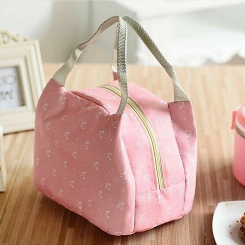 Portable Insulated Canvas Lunch Bag Thermal Food Picnic Cooler Box Tote Cute New - Picture 2 of 20