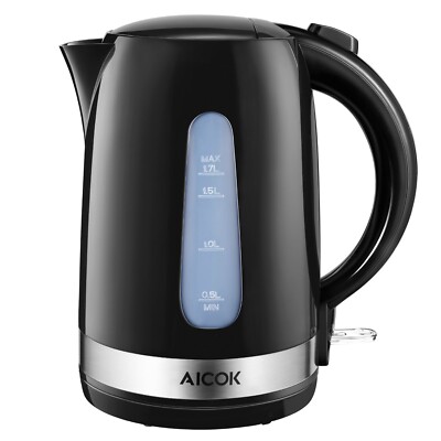 AICOK Small Plastic 2200W Electric Cordless Kettle Jug Water
