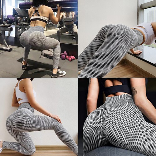 TIK Tok Leggings Women Butt Lifting Workout Tights Plus Size Sports High Waist Y - Picture 6 of 13