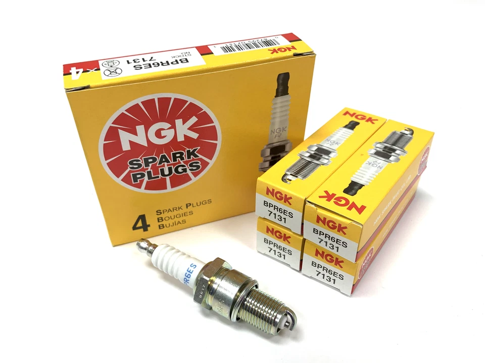 GENUINE OEM NGK PART # BPR6ES; 4 PACK OF SPARK PLUGS