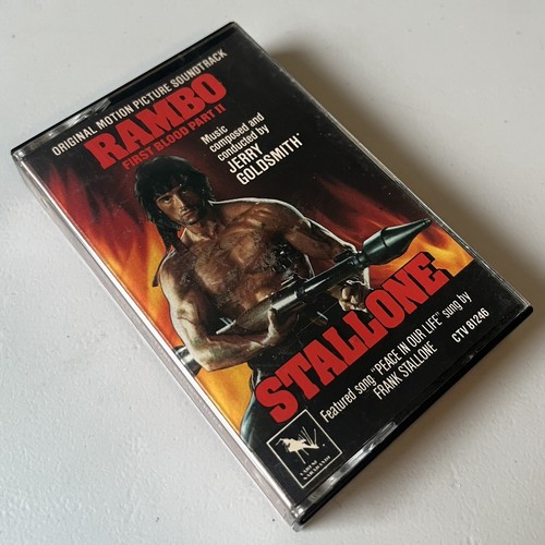 Rambo First Blood Part II Soundtrack Cassette Tape 1985 Jerry Goldsmith - Picture 3 of 4