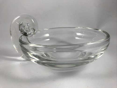 TOSCANY "KRISTEN" CRYSTAL Candy BOWL 5-1/2" w/ SNAIL COIL HANDLE - Beautiful! - Bild 3 von 7