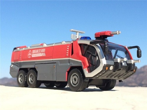 Alloy Airport Fire Truck Model 1:50 High Pressure Foam Fire Vehicle Kids Toy Car - Picture 8 of 8