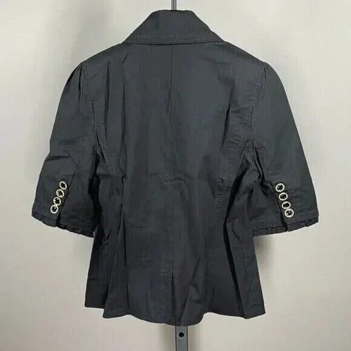 NEW Juicy Couture Jacket Womens 10 Black Crop Blazer - Picture 6 of 8