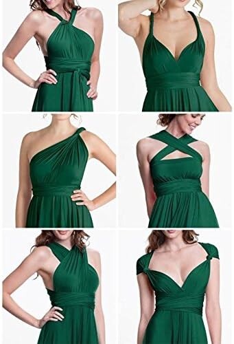 Women Transformer Evening Long Prom Dress Multi-Way Wrap Convertible Maxi Gown L - Picture 5 of 7