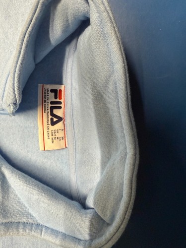 FILA Sweatshirt Blue, White and Black Long Sleeve 1/4 Zip Pullover Size M - Picture 3 of 3