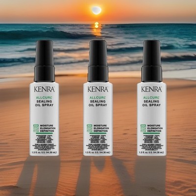 3 PACK KENRA PLATINUM ALL CURL SEALING OIL SPRAY HYDRATING SHINE MOISTURE 1.5 OZ
