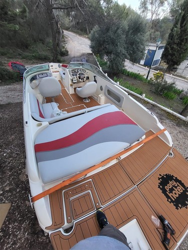 2003 Rinker Captiva 212 Swim Step Cockpit Boat EVA Faux Foam Teak Deck Floor Pad - Picture 6 of 22