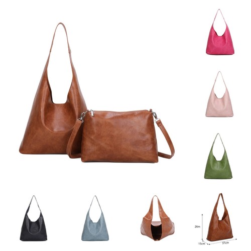 Women 2 in 1 Hobo bag in a bag Ladies Shoulder Strap Handbag 8519 - Picture 1 of 17