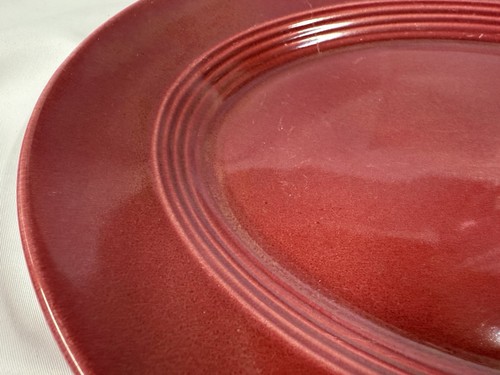 Homer Laughlin Harlequin 11 1/2” Serving Platter Maroon - Picture 3 of 15