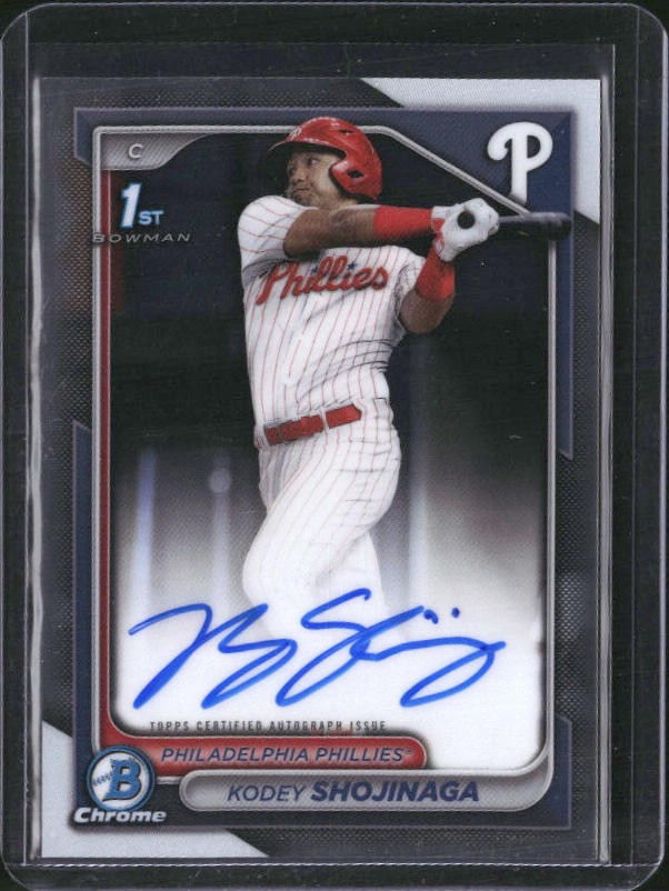 2024 Bowman Draft #CPA-KSH Kodey Shojinaga Chrome Prospect Autographs