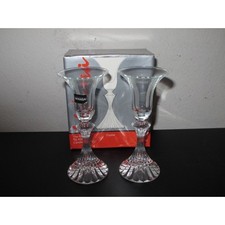 Set (2) Mikasa Crystal Candle Holders The Ritz 6 1/4"