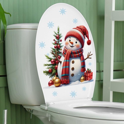 Adesivi bagno tema natalizio decorazione parete decalcomania decorazioni impermeabili ^ - Foto 4 di 11