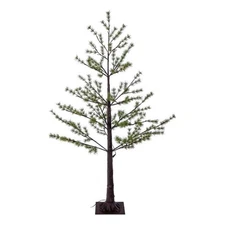 Vickerman 5' Green Mini Pine Twig Tree. Warm White 3mm Wide Angle LED lights.