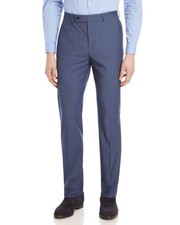 Calvin Klein Men's Blue Slim Fit Flat Front Pants Trousers 40W 32L