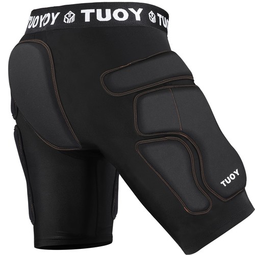 Mens Padded Compression Shorts 6 Pads Football Girdle Hip Tail Thigh Protecto...