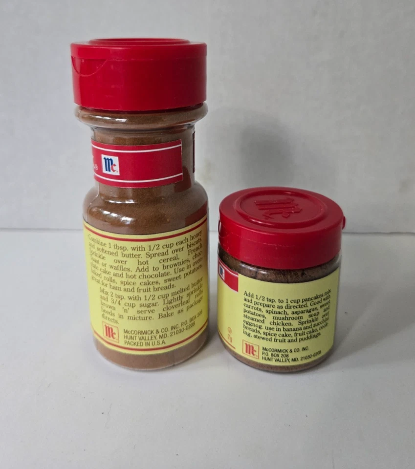 Vintage 1990's Early 90's McCormick Ground Cinnamon and Ground Nutmeg Film Props - Image 3 of 4