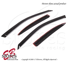 Black Tinted Out-Channel Vent Visor Deflector 4pcs For 1997-2003 BMW 525i 528i