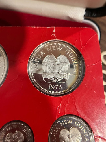 1978 PAPUA NEW GUINEA - OFFICIAL PROOF SET w/ 2 SILVER Coins & COA - Picture 8 of 12