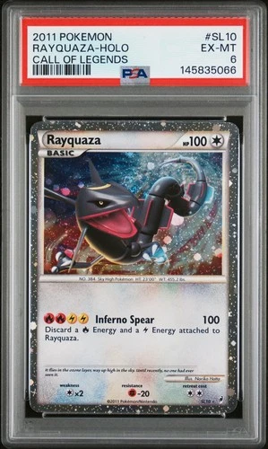 2011 POKEMON CALL OF LEGENDS #SL10 RAYQUAZA-HOLO PSA 6