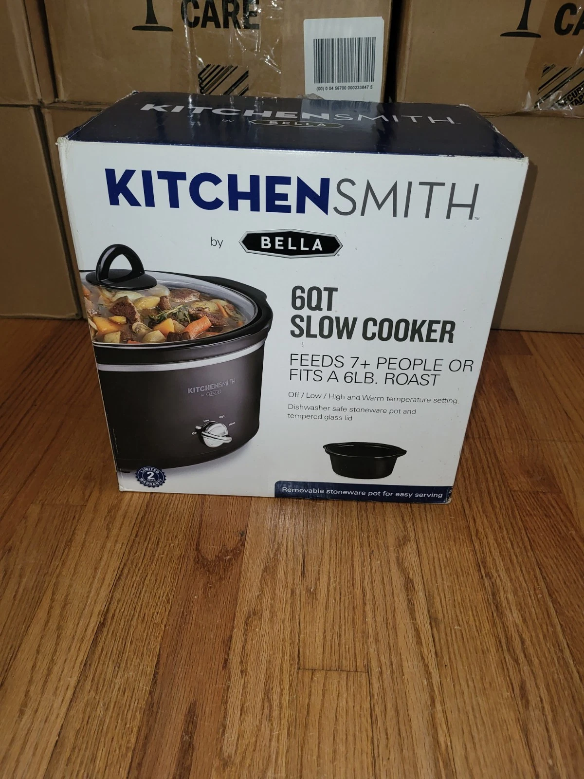 Kitchen Smith by Bella 6 qt Slow Cooker Feeds 7+ People 6 lb Roast XJ-13220C