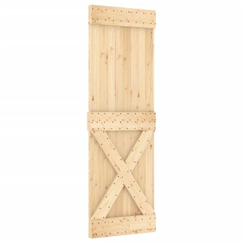 Sliding Door with Hardware Set 70x210 cm Solid Wood Pine Interior Door Hom 03266 - Picture 3 of 11