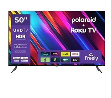 Polaroid TV Smart 4K Ultra HD Roku 50" LED Freeview Play Dolby Audio Black