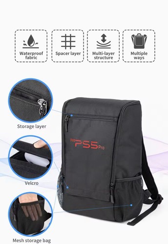 Ps5 Pro Protective Travel Bag - Carry All Accessories! (Compatible Ps5 Slim) - Picture 3 of 9