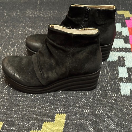 MIZ MOOZ Zane Platform Wedge Suede Leather Bootie, Black, EU 40 - Picture 8 of 16