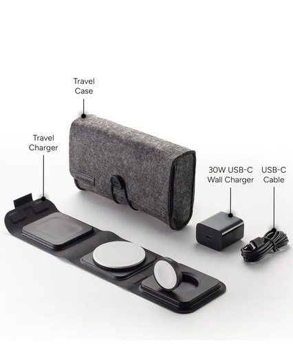 ZAGG mophie Snap+ 3-in-1 Wireless Charger, Travel Friendly, Foldable, 5-15W - 第 2/12 張圖片