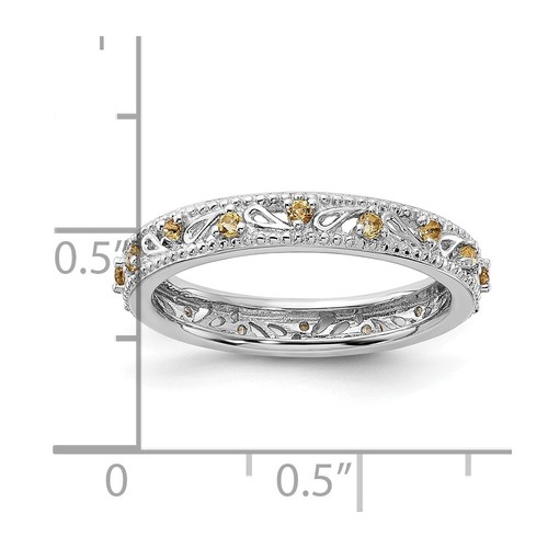 Sterling Silber Ring vorsteckbar Expressions Citrin - Bild 4 von 5