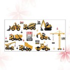 Toddler Wall Stickers Self-adhesive Cartoon Construction Vehicles